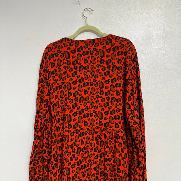 Grace Atwood The Drop Red Leopard Print Mini Shift Dress Sz 2X - Picture 8 of 11